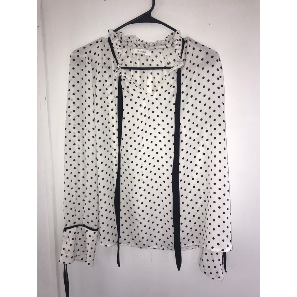 Polk-a-dot sheer dress shirt